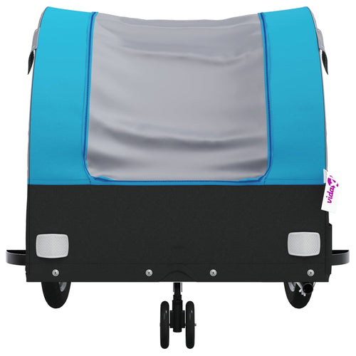 Cykelvagn svart och blå 30 kg järn