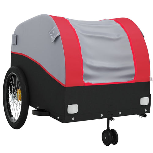Cykelvagn svart och röd 45 kg järn
