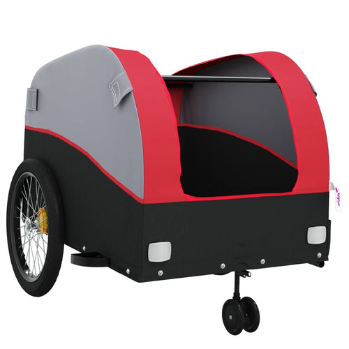 Cykelvagn svart och röd 45 kg järn