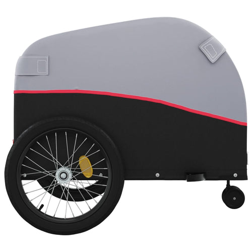 Cykelvagn svart och röd 45 kg järn