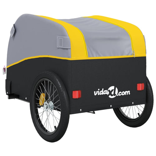 Cykelvagn svart och gul 45 kg järn