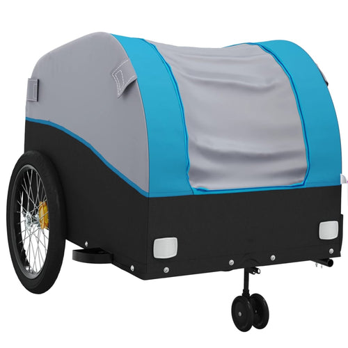 Cykelvagn svart och blå 45 kg järn