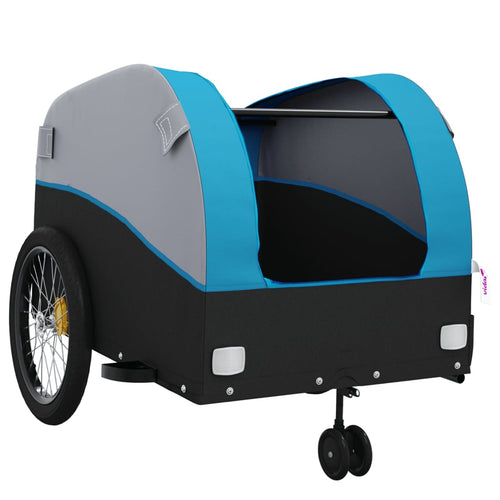 Cykelvagn svart och blå 45 kg järn