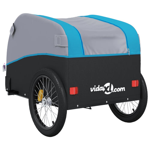 Cykelvagn svart och blå 45 kg järn