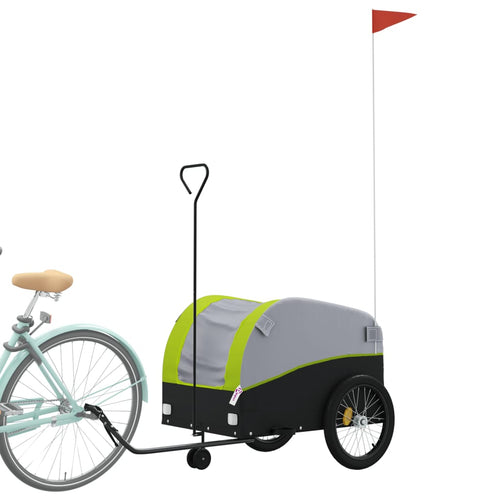 Cykelvagn svart och grön 45 kg järn