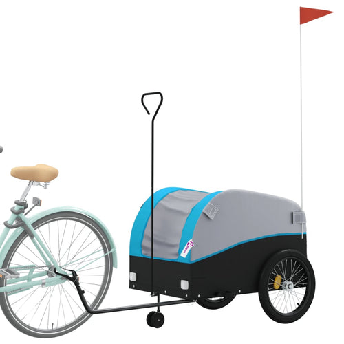 Cykelvagn svart och blå 45 kg järn