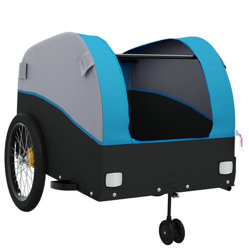 Cykelvagn svart och blå 45 kg järn