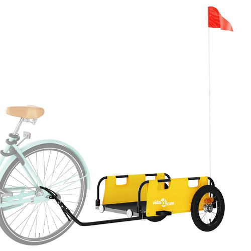 Cykelvagn gul oxfordtyg och järn