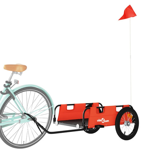 Cykelvagn orange oxfordtyg och järn