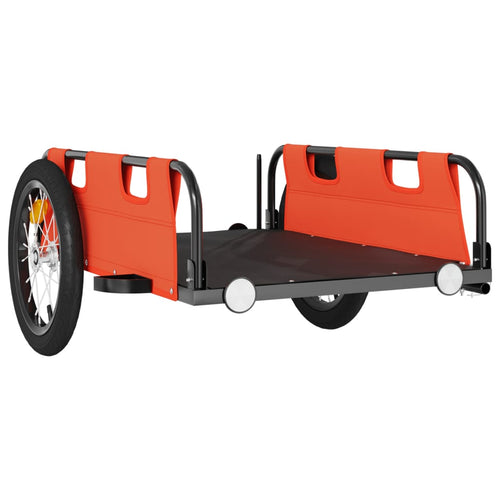 Cykelvagn orange oxfordtyg och järn