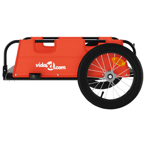 Cykelvagn orange oxfordtyg och järn