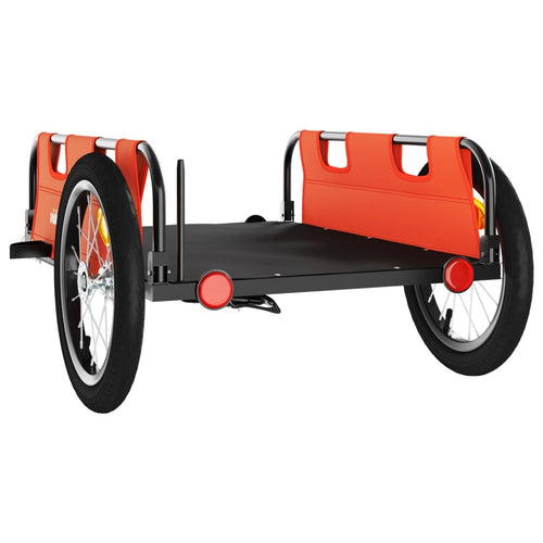 Cykelvagn orange oxfordtyg och järn