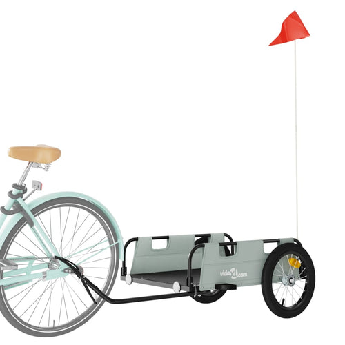 Cykelvagn grå oxfordtyg och järn