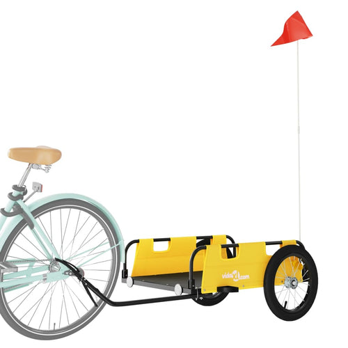 Cykelvagn gul oxfordtyg och järn