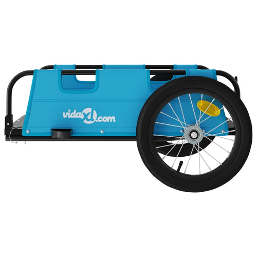 Cykelvagn blå oxfordtyg och järn