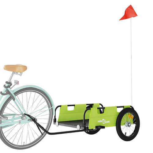Cykelvagn grön oxfordtyg och järn