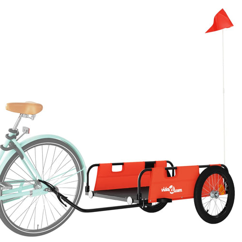 Cykelvagn orange oxfordtyg och järn