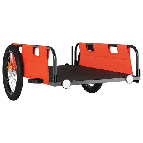 Cykelvagn orange oxfordtyg och järn