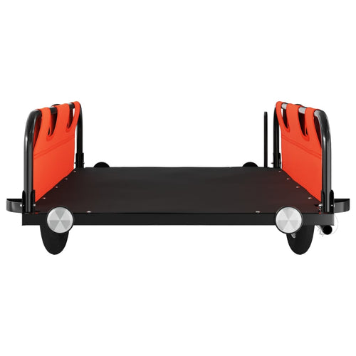 Cykelvagn orange oxfordtyg och järn