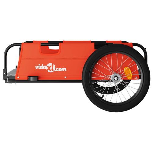 Cykelvagn orange oxfordtyg och järn