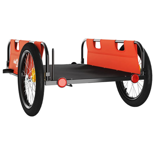 Cykelvagn orange oxfordtyg och järn